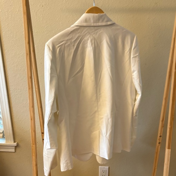 Lane Bryant Modernist | White Blazer | Cotton Blend | Size 20 Plus - Picture 3 of 6